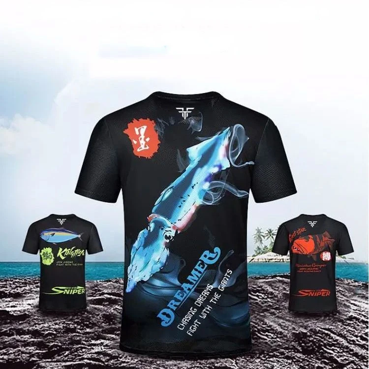 Fishing Equipment Gear - Kurzärmliger Angelanzug mit Eisseide, schnell trocknendes