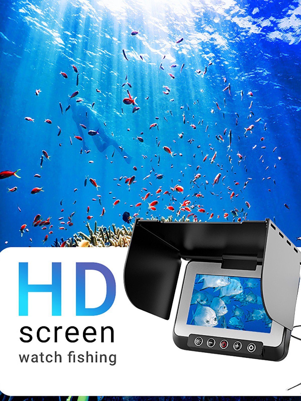 Underwater Fishing Camera - 4,3 Zoll HD-Bildschirm Visueller Fischfinder Unterwasserkamera